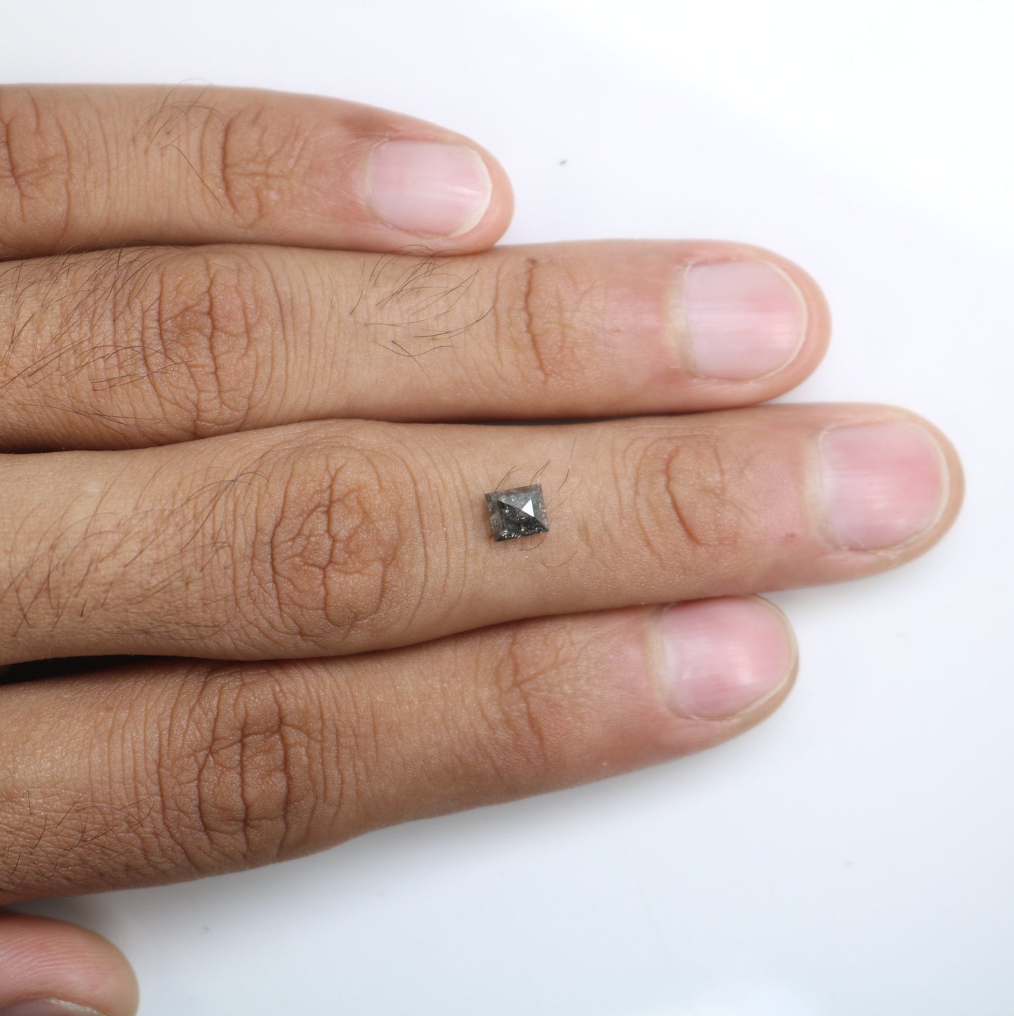 0.83 CT Salt and Pepper Diamond Shield Cut For handmade necklace pendant Black/Grey crystal Diamond for Engagement Ring Anniversary Gift