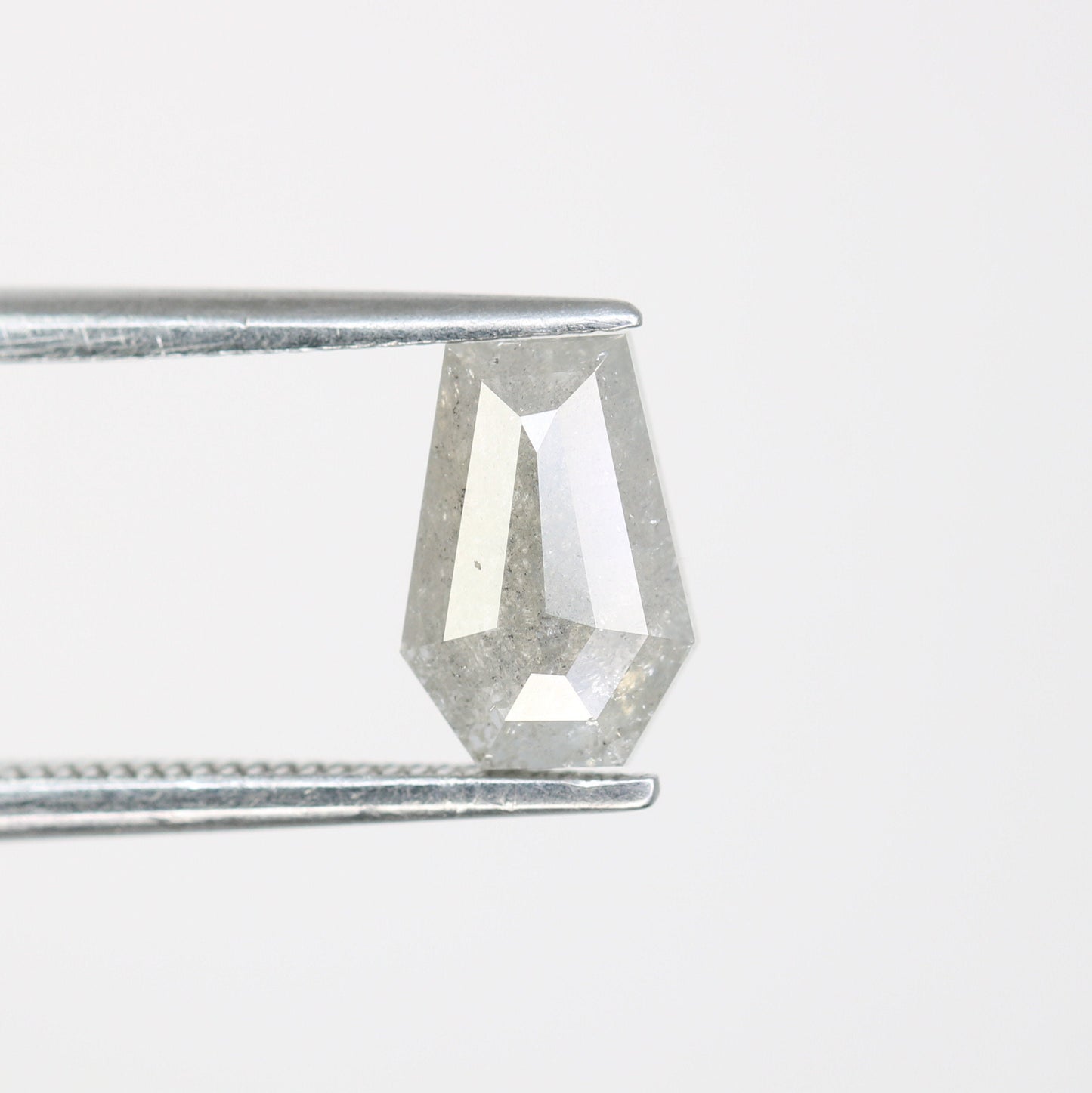 1.18 CT Salt and Pepper Natural Loose Diamond, Coffin Cut For handmade necklace pendant, Fancy Diamond for Engagement Ring Anniversary