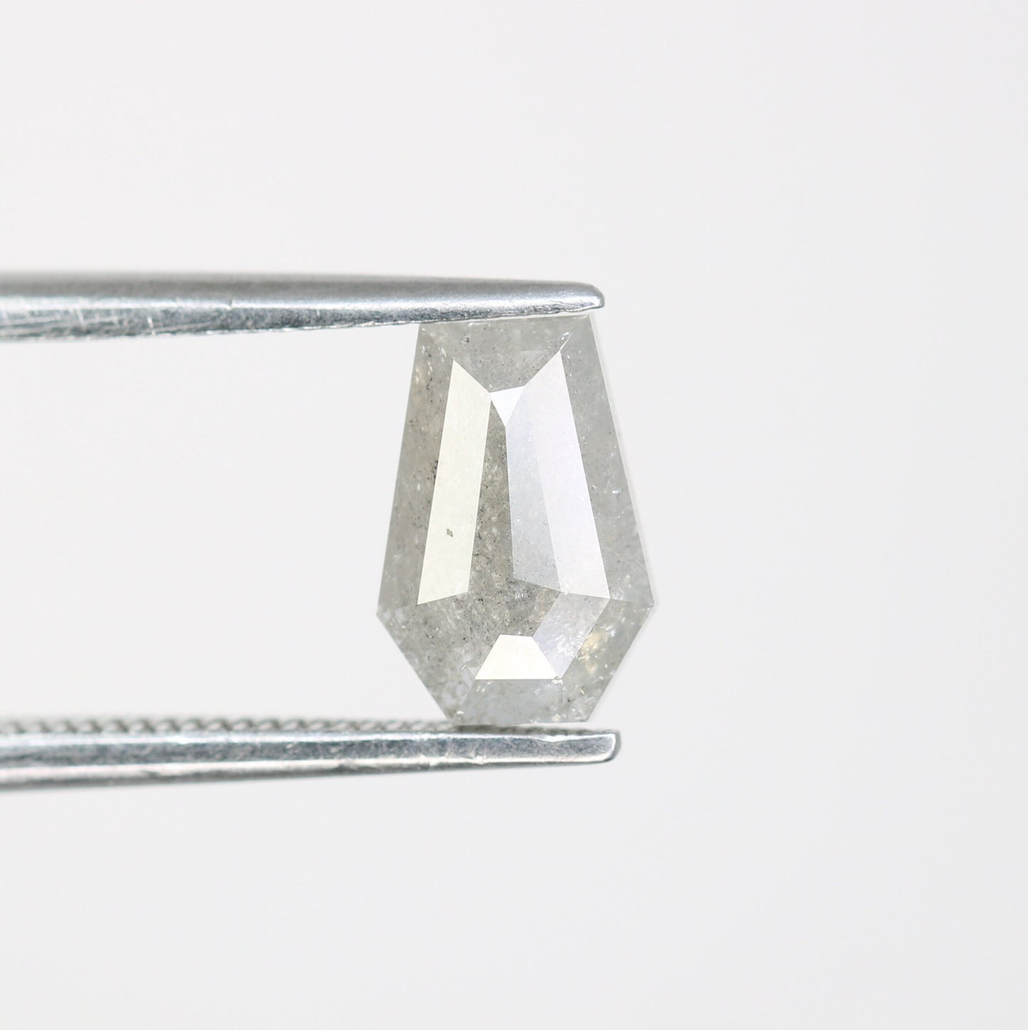 1.18 CT Salt and Pepper Natural Loose Diamond, Coffin Cut For handmade necklace pendant, Fancy Diamond for Engagement Ring Anniversary