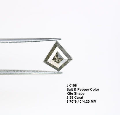 2.39 CT Kite shape Natural Loose Diamond  -Kite Shape Salt and Pepper Diamond - For Salt Pepper Diamond Ring - Sale Offer- Unique Gift