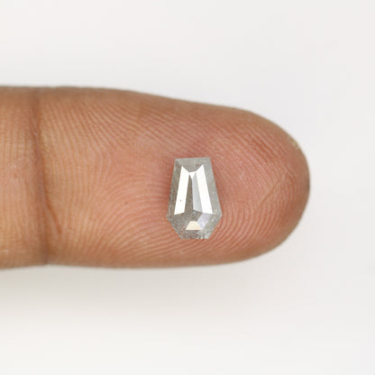 1.18 CT Salt and Pepper Natural Loose Diamond, Coffin Cut For handmade necklace pendant, Fancy Diamond for Engagement Ring Anniversary