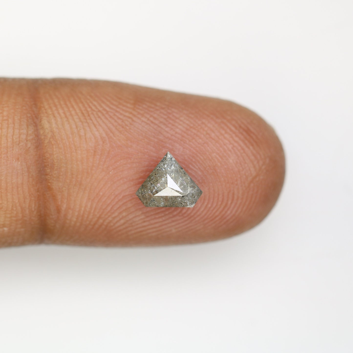 1 CT Salt and Pepper Natural Loose Diamond, Shield Cut For handmade necklace pendant, Fancy Diamond for Engagement Ring Anniversary Diamonds