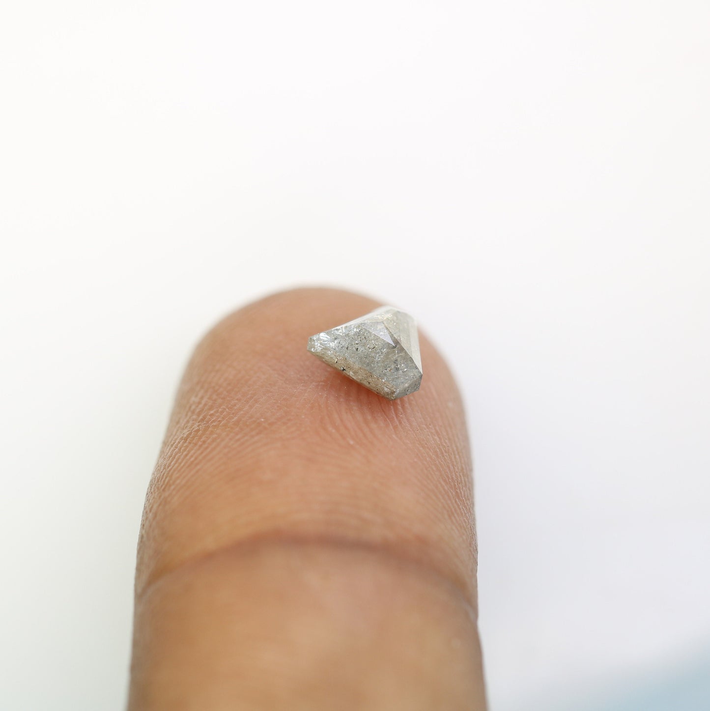 1 CT Salt and Pepper Natural Loose Diamond, Shield Cut For handmade necklace pendant, Fancy Diamond for Engagement Ring Anniversary Diamonds