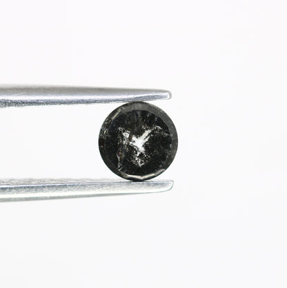 0.37 CT Loose Rose Cut Round Salt and Pepper Real Diamond For Wedding/ Engagement RingFor Gold Ring Diamonds