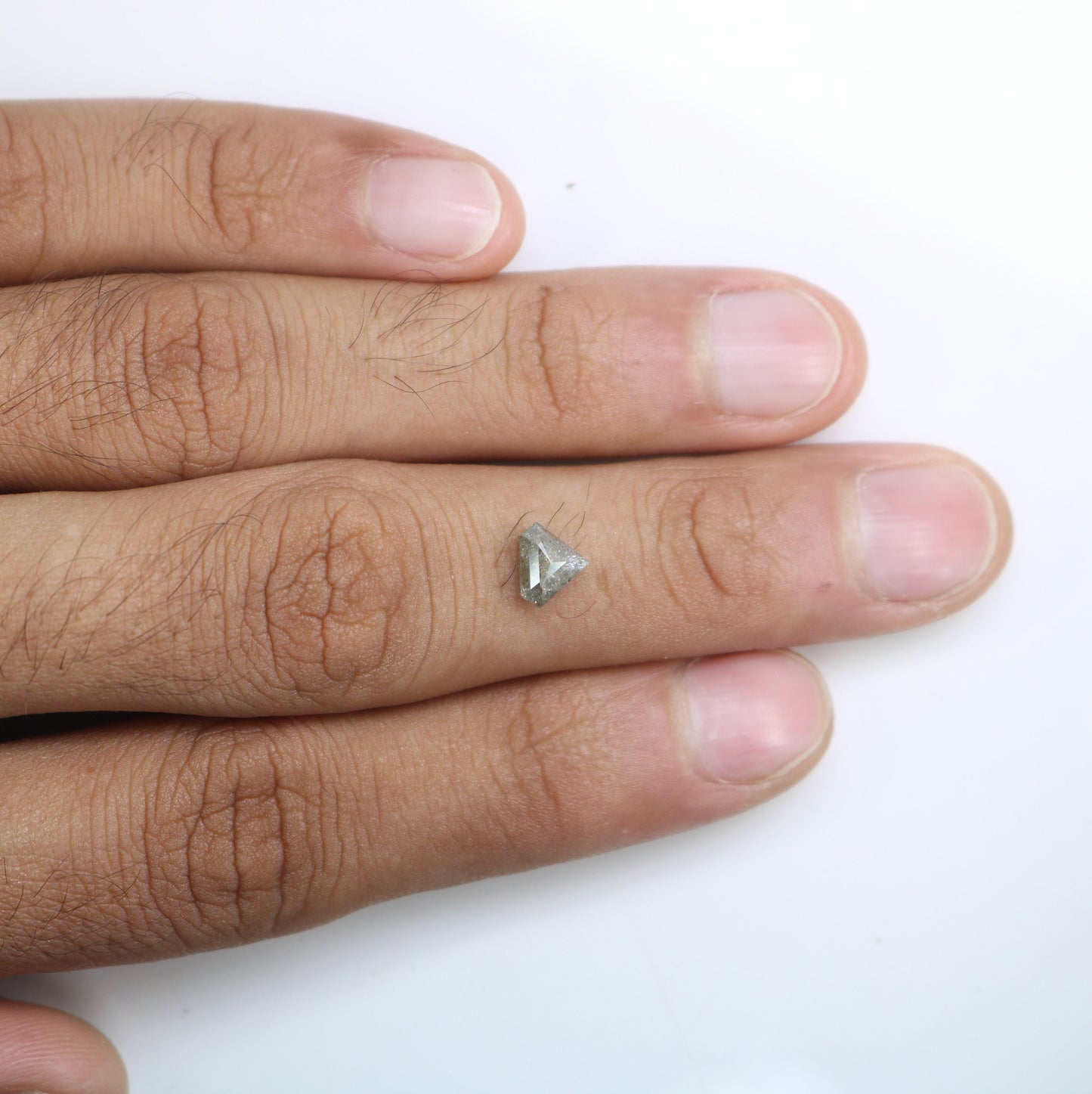 1 CT Salt and Pepper Natural Loose Diamond, Shield Cut For handmade necklace pendant, Fancy Diamond for Engagement Ring Anniversary Diamonds