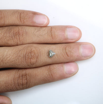 1 CT Salt and Pepper Natural Loose Diamond, Shield Cut For handmade necklace pendant, Fancy Diamond for Engagement Ring Anniversary Diamonds