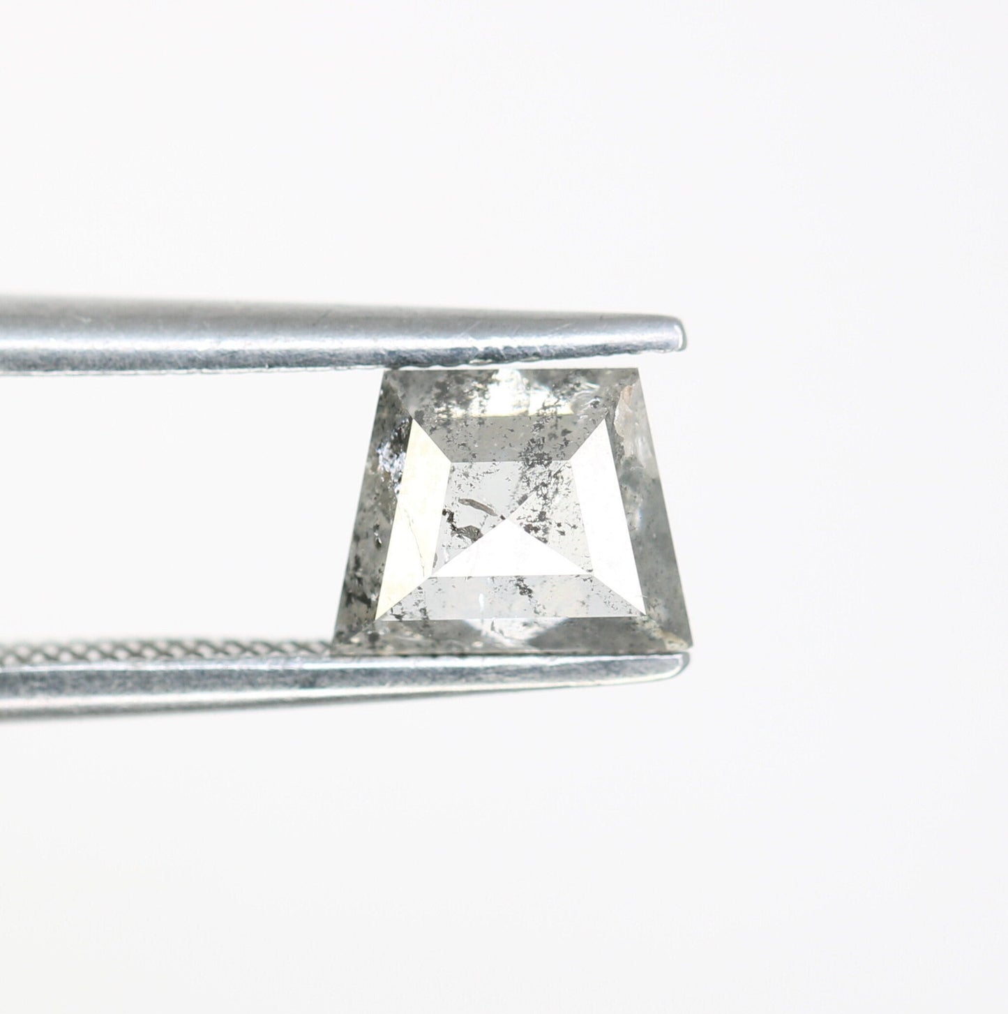 1.12 CT Salt and Pepper Natural Loose Diamond, Geometric Cut For handmade necklace pendant, Fancy Diamond for Engagement Ring Anniversary
