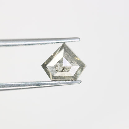 1.16 CT Salt and Pepper Natural Loose Diamond, Pentagon Cut For handmade necklace pendant, Fancy Diamond for Engagement Ring Anniversary