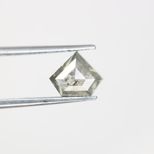 1.16 CT Salt and Pepper Natural Loose Diamond, Pentagon Cut For handmade necklace pendant, Fancy Diamond for Engagement Ring Anniversary