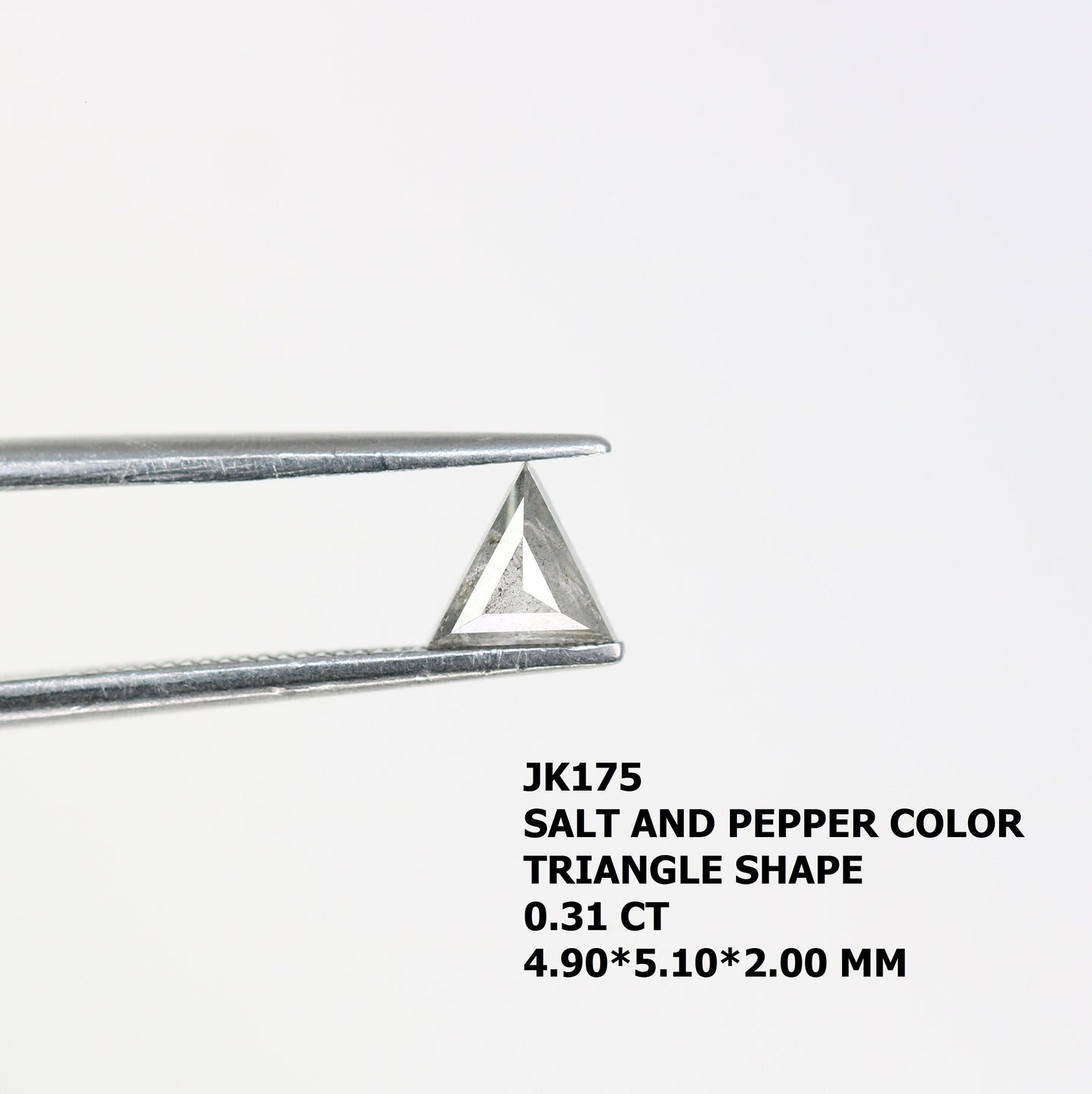 Salt and Pepper Triangle Cut Diamond, Natural Loose Unique Diamonds, For bracelet & pendant necklace, handmade Victorian jewelry women gift