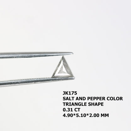 Salt and Pepper Triangle Cut Diamond, Natural Loose Unique Diamonds, For bracelet & pendant necklace, handmade Victorian jewelry women gift