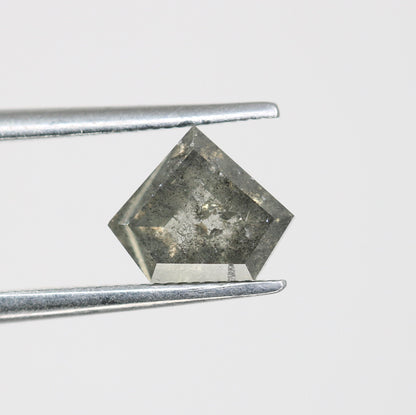 1.16 CT Salt and Pepper Natural Loose Diamond, Pentagon Cut For handmade necklace pendant, Fancy Diamond for Engagement Ring Anniversary