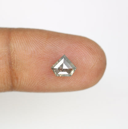 1.16 CT Salt and Pepper Natural Loose Diamond, Pentagon Cut For handmade necklace pendant, Fancy Diamond for Engagement Ring Anniversary