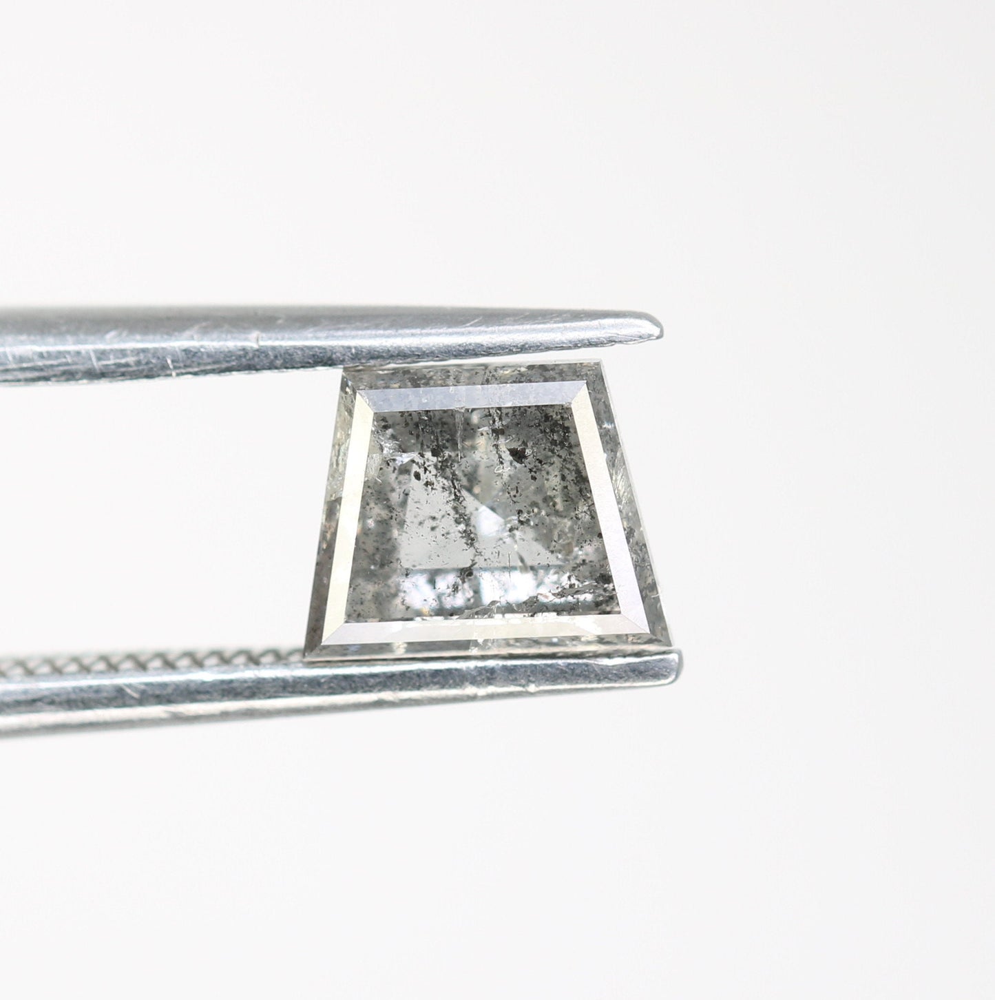 1.12 CT Salt and Pepper Natural Loose Diamond, Geometric Cut For handmade necklace pendant, Fancy Diamond for Engagement Ring Anniversary