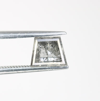 1.12 CT Salt and Pepper Natural Loose Diamond, Geometric Cut For handmade necklace pendant, Fancy Diamond for Engagement Ring Anniversary
