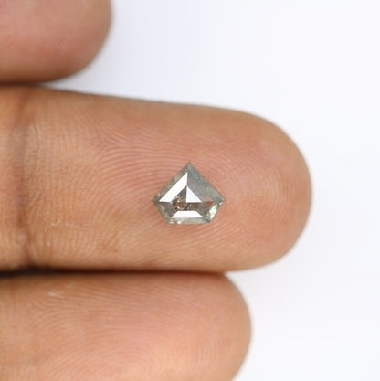 1.16 CT Salt and Pepper Natural Loose Diamond, Pentagon Cut For handmade necklace pendant, Fancy Diamond for Engagement Ring Anniversary