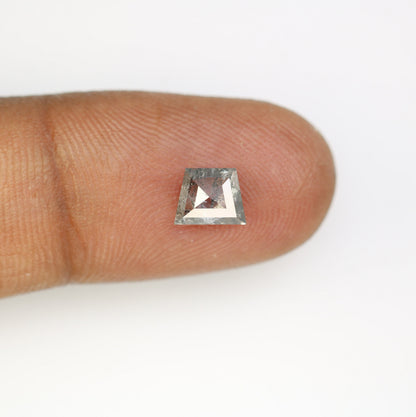 1.12 CT Salt and Pepper Natural Loose Diamond, Geometric Cut For handmade necklace pendant, Fancy Diamond for Engagement Ring Anniversary
