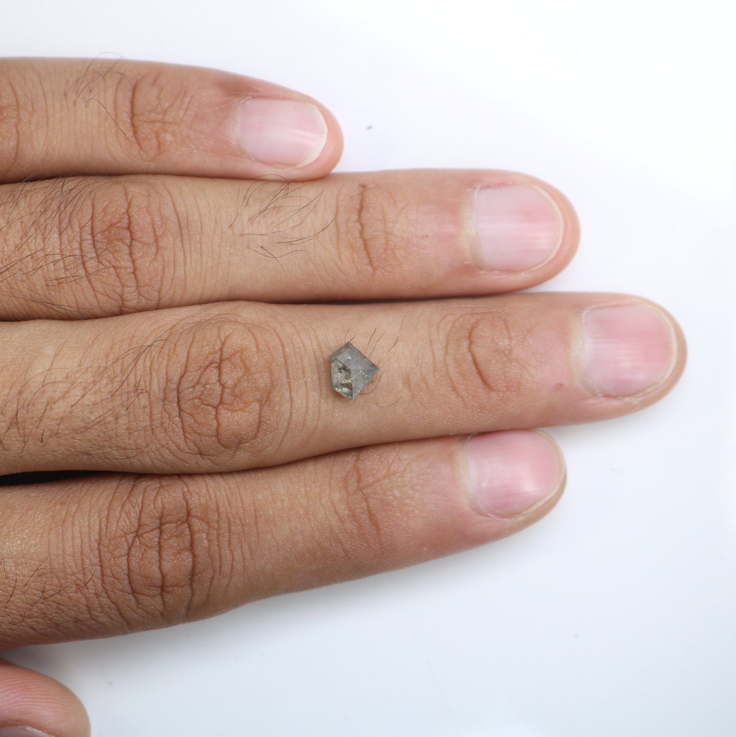 1.16 CT Salt and Pepper Natural Loose Diamond, Pentagon Cut For handmade necklace pendant, Fancy Diamond for Engagement Ring Anniversary