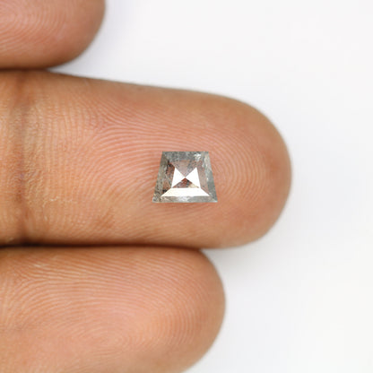 1.12 CT Salt and Pepper Natural Loose Diamond, Geometric Cut For handmade necklace pendant, Fancy Diamond for Engagement Ring Anniversary