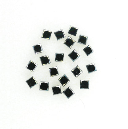 0.74 TCW Loose Black Princess Cut Diamonds For Wedding And Engagement JewelryFor Gold Ring Diamonds