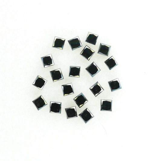 0.74 TCW Loose Black Princess Cut Diamonds For Wedding And Engagement JewelryFor Gold Ring Diamonds