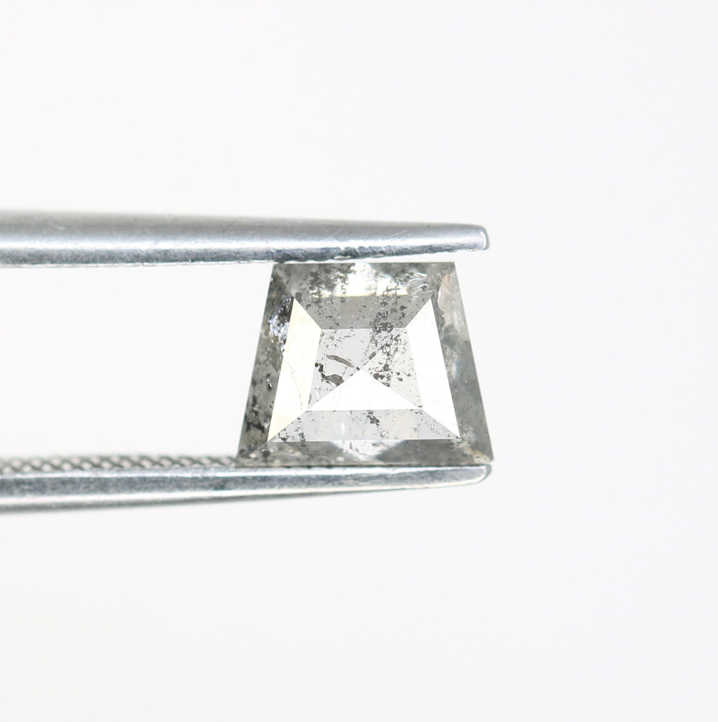 1.12 CT Salt and Pepper Natural Loose Diamond, Geometric Cut For handmade necklace pendant, Fancy Diamond for Engagement Ring Anniversary