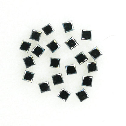 0.74 TCW Loose Black Princess Cut Diamonds For Wedding And Engagement JewelryFor Gold Ring Diamonds
