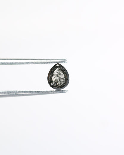 Black Galaxy Pear Salt and Pepper RingFor Gold Ring Diamonds