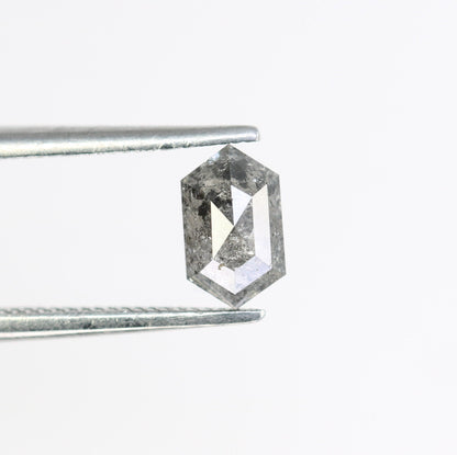 0.78 CT Hexagon Cut Salt and Pepper Diamond - Natural Hexagon Diamond - Salt and Pepper Ring - Gift for Wifey - Gift for mother - jewelry