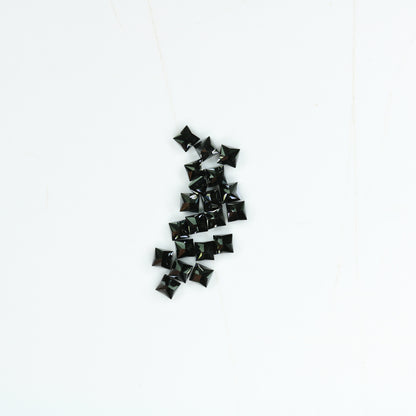 0.74 TCW Loose Black Princess Cut Diamonds For Wedding And Engagement JewelryFor Gold Ring Diamonds
