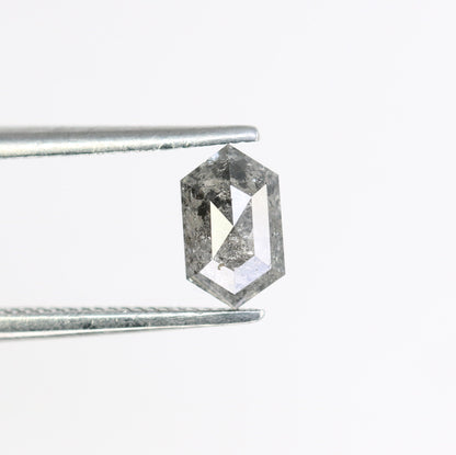 0.78 CT Hexagon Cut Salt and Pepper Diamond - Natural Hexagon Diamond - Salt and Pepper Ring - Gift for Wifey - Gift for mother - jewelry