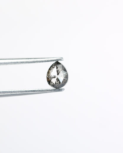 Black Galaxy Pear Salt and Pepper RingFor Gold Ring Diamonds