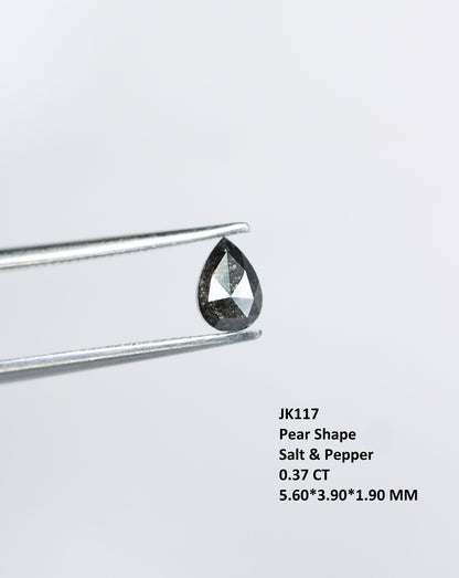Loose Pear Shape Black Salt and Pepper Diamond RingFor Gold Ring Diamonds