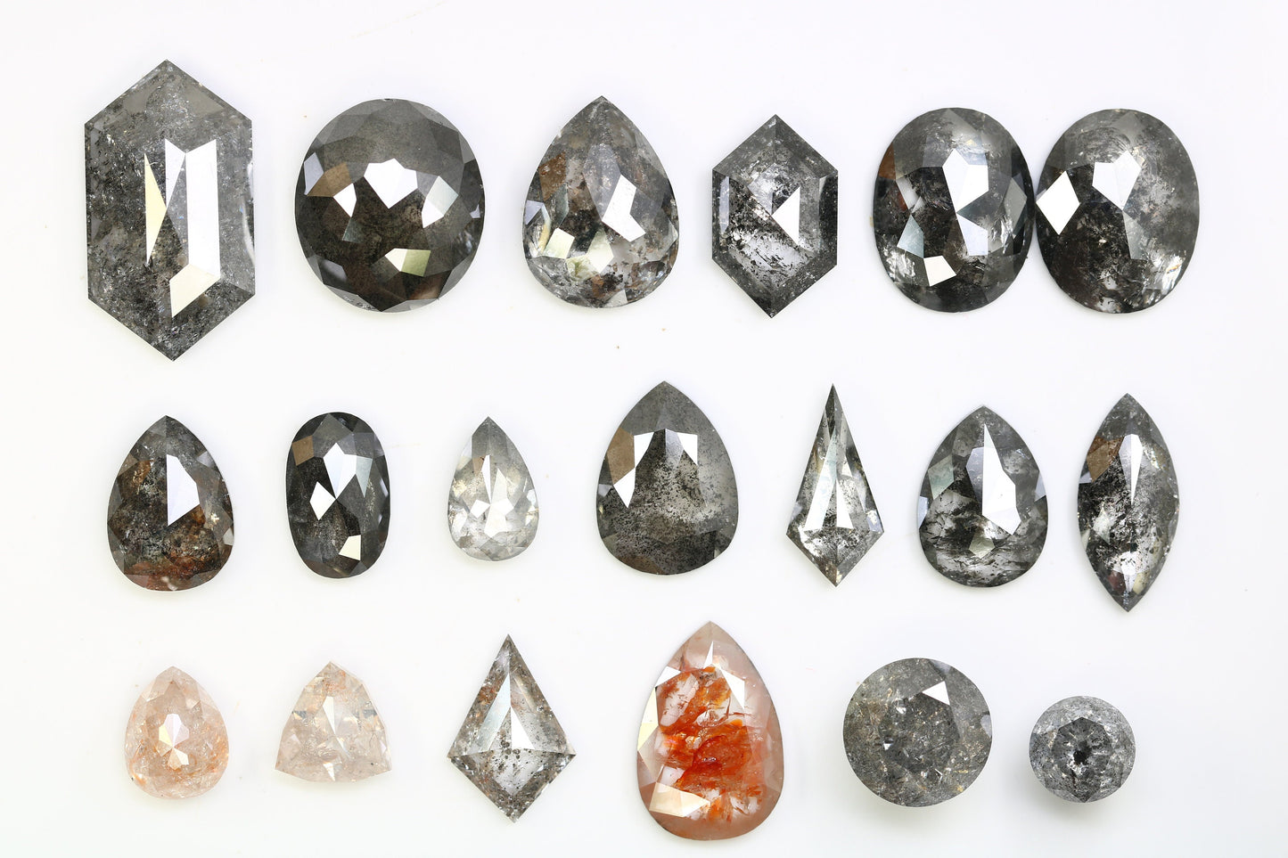 Sale on Natural Salt and Pepper Diamonds | Unique Loose Mixed Shape Gemstones for Jewelry | Perfect Gifts for Men and Women