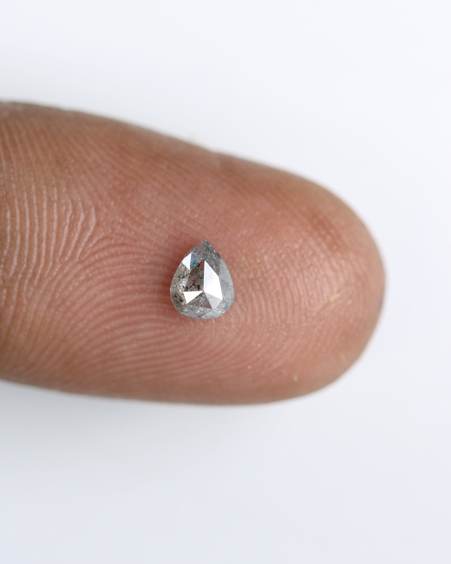 Pear Grey Salt and Pepper Diamond 4 Engagement RingFor Gold Ring Diamonds