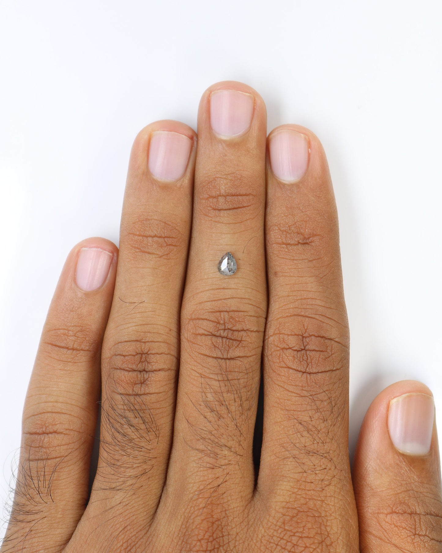 Pear Grey Salt and Pepper Diamond 4 Engagement RingFor Gold Ring Diamonds