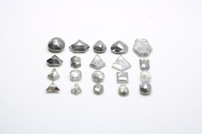 Natural Salt and Pepper Diamonds | Mixed Shape Earth-Mined Gemstones for Earrings and Wedding Rings | Unique Gold Jewelry Gifts