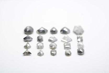 Natural Salt and Pepper Diamonds | Mixed Shape Earth-Mined Gemstones for Earrings and Wedding Rings | Unique Gold Jewelry Gifts