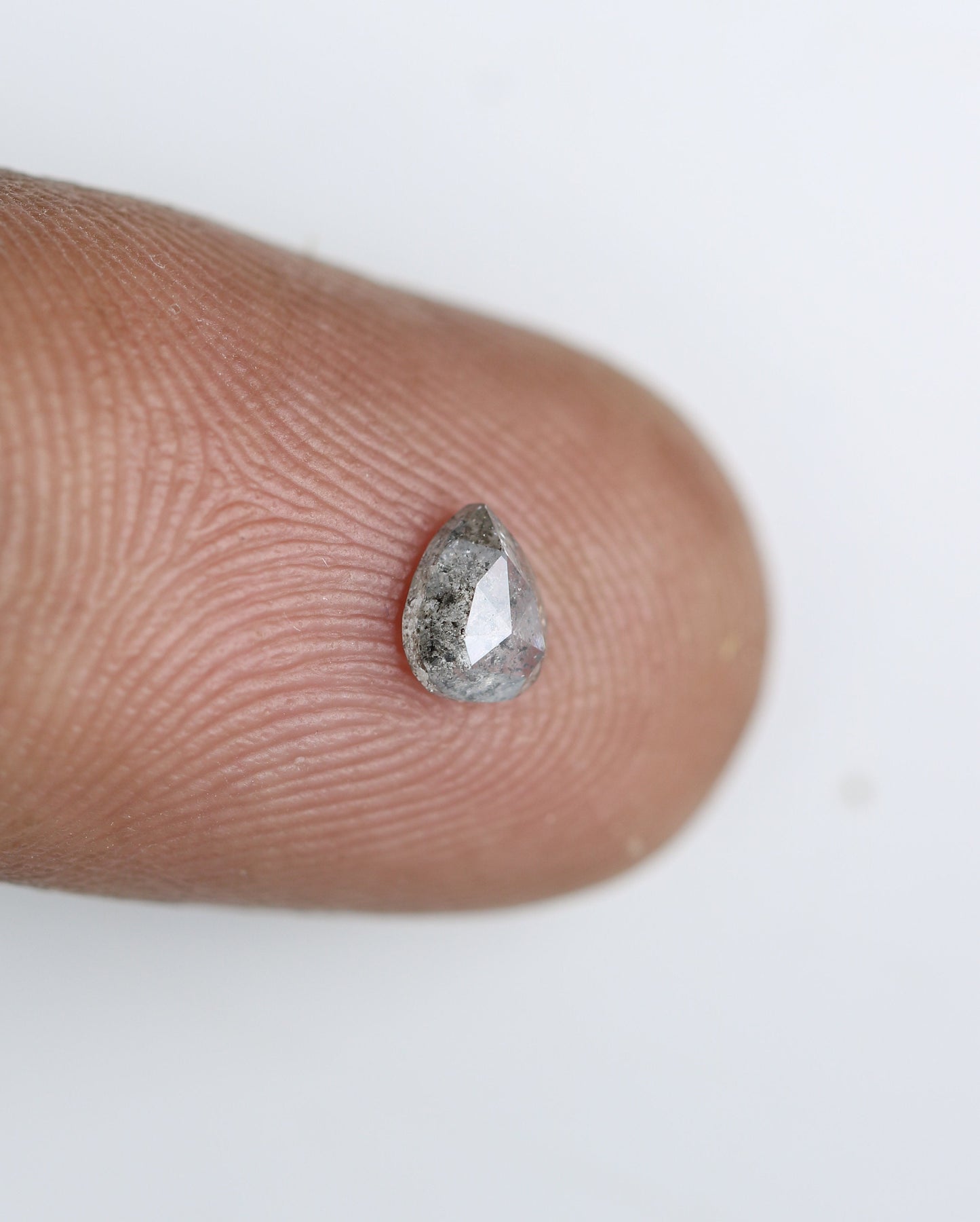 Pear Grey Salt and Pepper Diamond 4 Engagement RingFor Gold Ring Diamonds