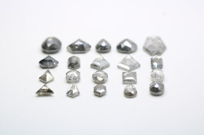 Natural Salt and Pepper Diamonds | Mixed Shape Earth-Mined Gemstones for Earrings and Wedding Rings | Unique Gold Jewelry Gifts