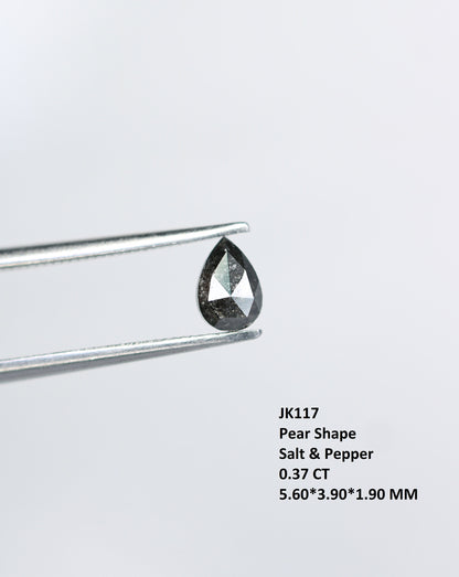 Loose Pear Shape Black Salt and Pepper Diamond RingFor Gold Ring Diamonds