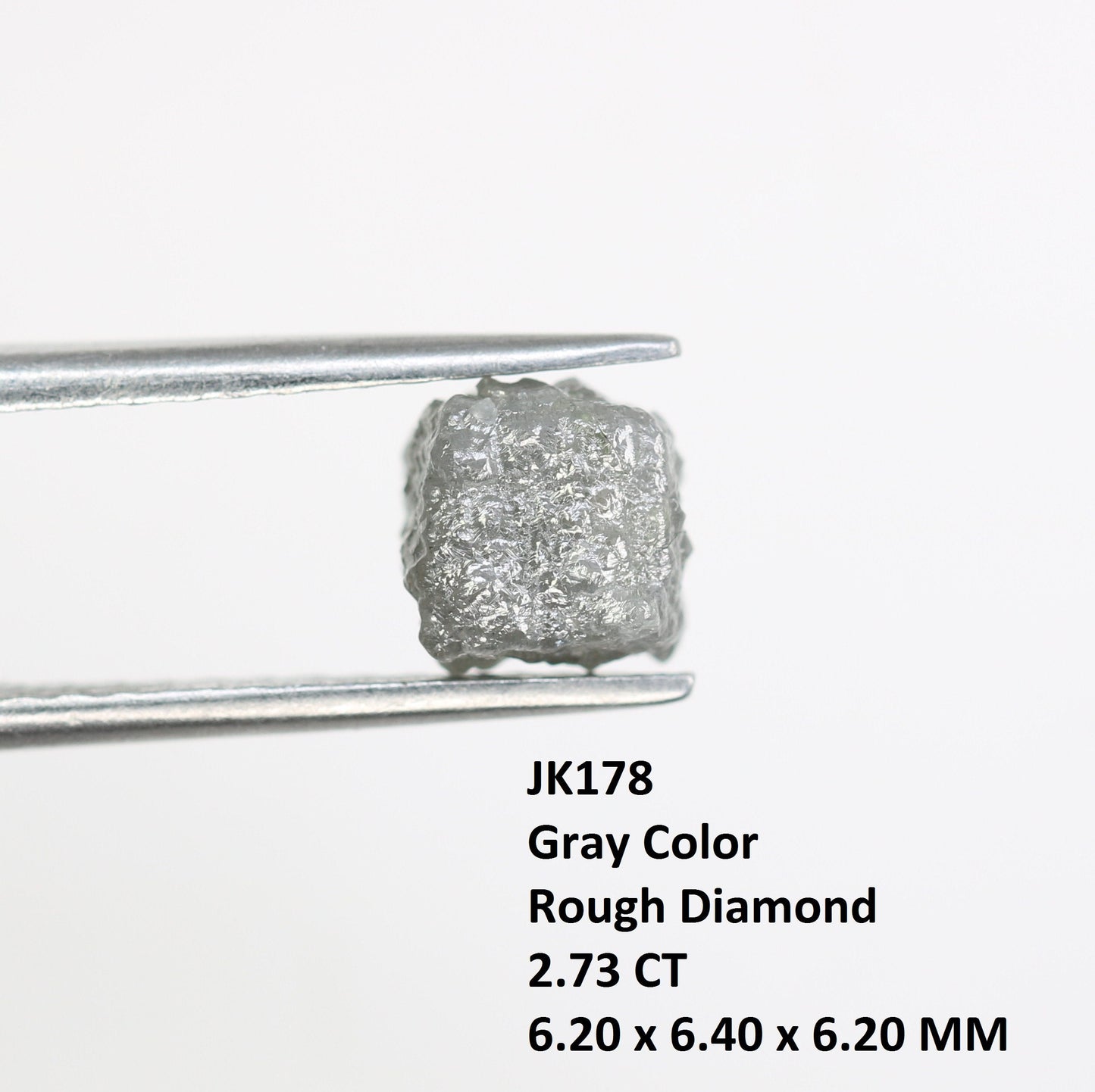 2.73 CT Natural Rough Gray Uncut Diamond | For Uncut Rough Diamond Ring | Raw Diamond For Jewelry | Unique Gift | Antique Raw Diamond Gift