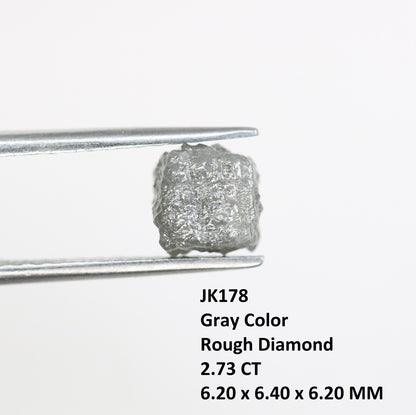 2.73 CT Natural Rough Gray Uncut Diamond | For Uncut Rough Diamond Ring | Raw Diamond For Jewelry | Unique Gift | Antique Raw Diamond Gift