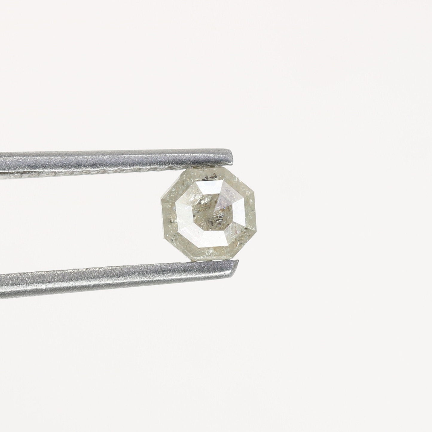 0.45 CT Hexagon Cut Salt and Pepper Diamond - Natural Hexagon Diamond - Salt and Pepper Ring - Gift for Wifey - Gift for mother - jewelry