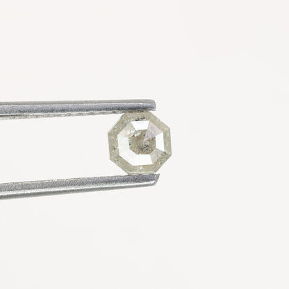 0.45 CT Hexagon Cut Salt and Pepper Diamond - Natural Hexagon Diamond - Salt and Pepper Ring - Gift for Wifey - Gift for mother - jewelry