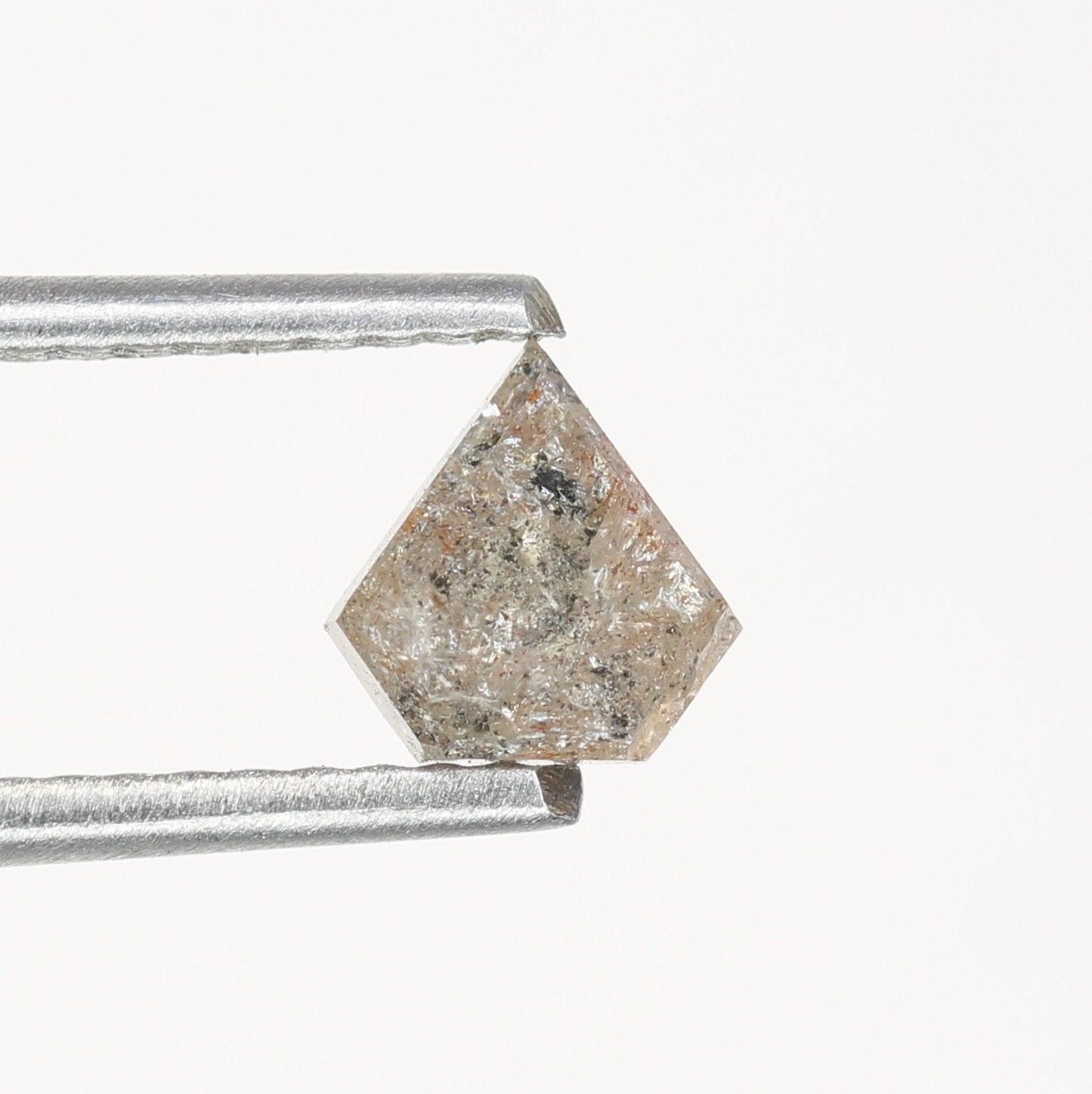 0.63 CT Salt and Pepper Unique Loose Diamond, Pentagon Cut for Handmade Necklace Pendant, Diamond Bracelet Engagement Gold Ring For Women