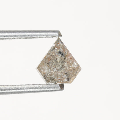 0.63 CT Salt and Pepper Unique Loose Diamond, Pentagon Cut for Handmade Necklace Pendant, Diamond Bracelet Engagement Gold Ring For Women