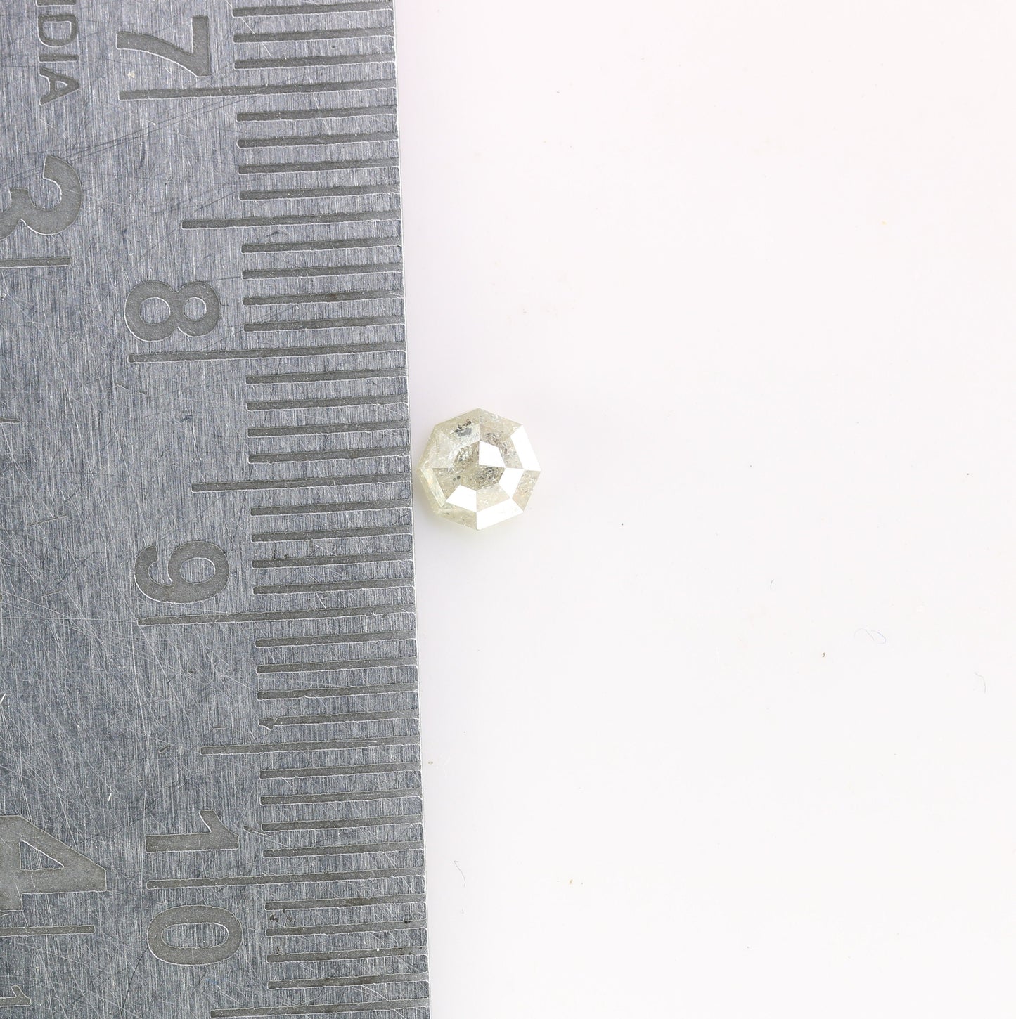 0.45 CT Hexagon Cut Salt and Pepper Diamond - Natural Hexagon Diamond - Salt and Pepper Ring - Gift for Wifey - Gift for mother - jewelry