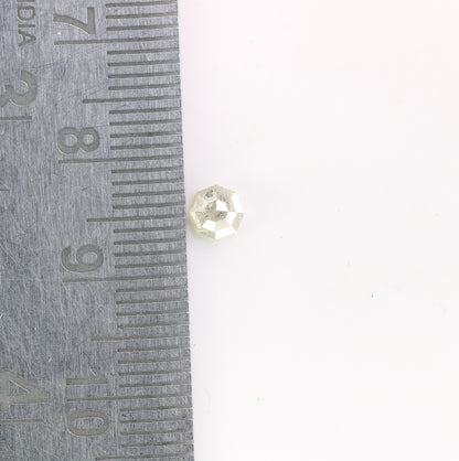 0.45 CT Hexagon Cut Salt and Pepper Diamond - Natural Hexagon Diamond - Salt and Pepper Ring - Gift for Wifey - Gift for mother - jewelry