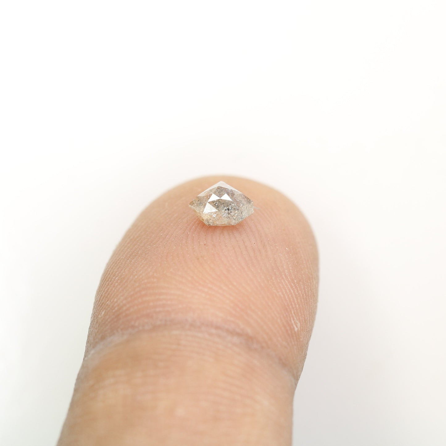 0.63 CT Salt and Pepper Unique Loose Diamond, Pentagon Cut for Handmade Necklace Pendant, Diamond Bracelet Engagement Gold Ring For Women